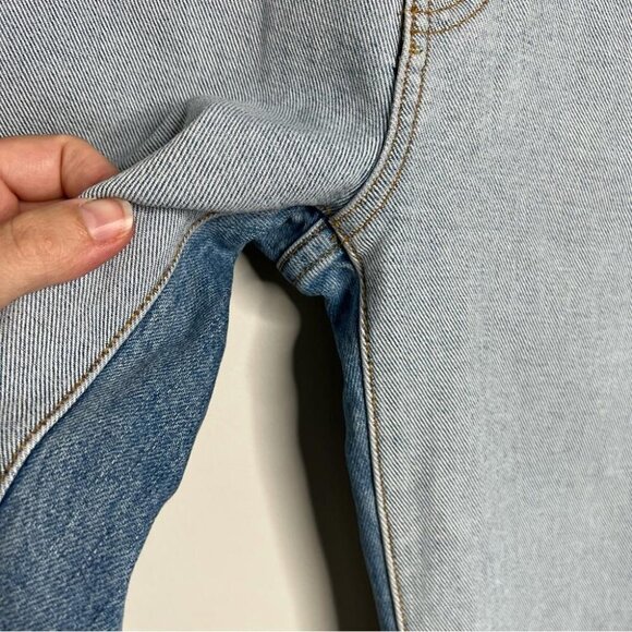 Derek Lam 10 Crosby Womens Size 25 Gia Mid Rise Cropped Flare Two Tone Blue Jean - Picture 7 of 14